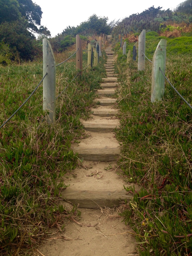 Walk along the Great Highway and take a right at Balboa Street to climb these sandy steps.
